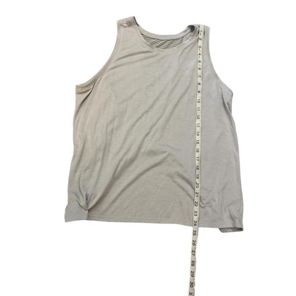 Athletic Open Back Tank Top Gray Sleeveless Workout Yoga Gym Size Large - Picture 8 of 8
